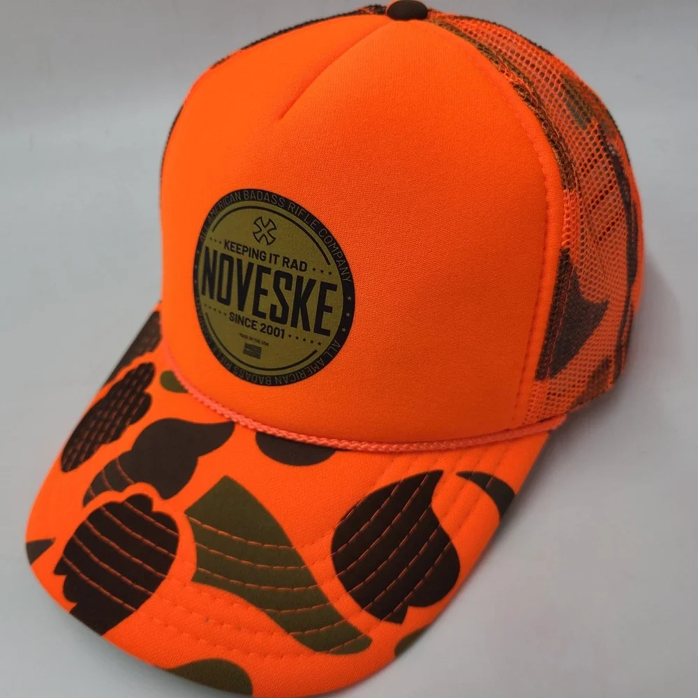 Noveske Hat Snapback Trucker Mesh Orange Camo Rifleworks Rifle Store Oregon Men
